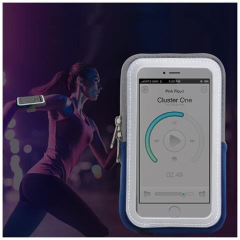 Fascia Da Braccio Sportiva Per Telefoni Sotto I 4,7 Pollici Black - Foto 3