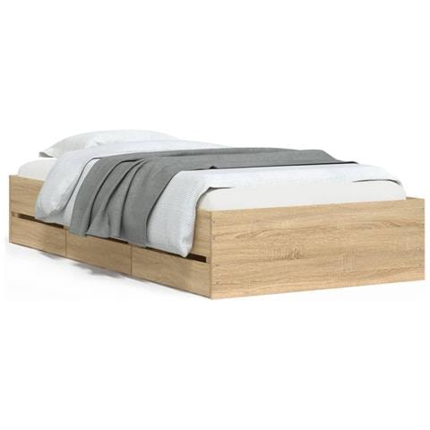 Giroletto Cassetti Rovere Sonoma 75x190 Cm Legno Multistrato - Foto 2
