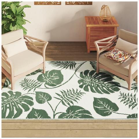 Tappeto Da Esterno Verde 140x200 Cm In Pp - Foto 3