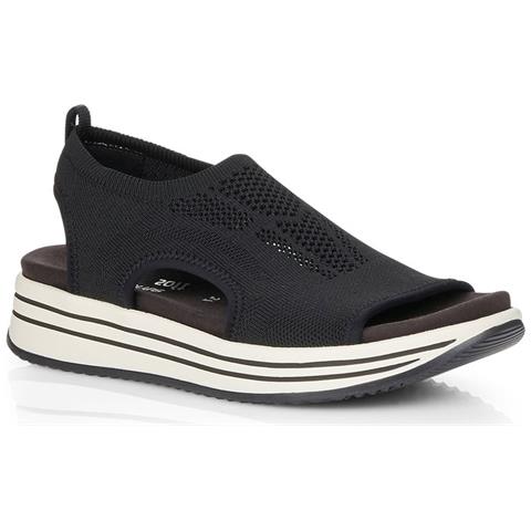 Black Casual Open Sandals Sandali Tessile Scarpe Donna Nero Eu 39, R2955-02 - Foto 2