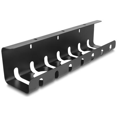 Portacavi per montaggio sotto il tavolo nero set da 2 pezzi - Foto 1