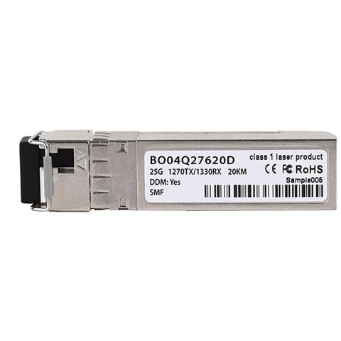 Transceiver Bidi Sfp28 compatibile con Nvidia Sfp28-25g-bx-u-20km Bo04q27620d, Lc-simplex, 25gbase-bx-u, fibra monomodale, Tx1270nm /rx1330nm, 20km, Ddm, 0c /+70c (sfp28-25g-bx-u-20km-nv-bo) - Foto 1