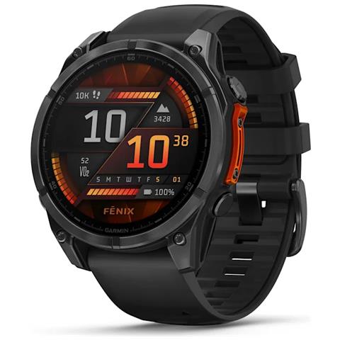 Fenix 8 3,56 cm (1.4") AMOLED 47 mm Digitale 454 x 454 Pixel Touch screen Nero Wi-Fi GPS (satellitare) - Foto 1