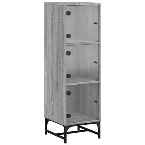 Credenza Con Ante In Vetro Grigio Sonoma 35x37x120 Cm - Foto 2