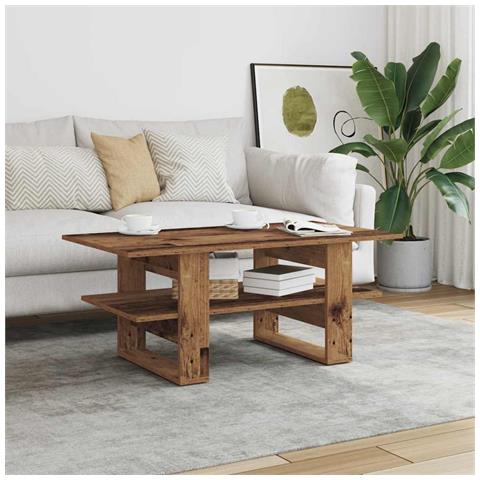 Tavolino Da Salotto Legno Antico 102x55x42 Cm Legno Multistrato - Foto 3