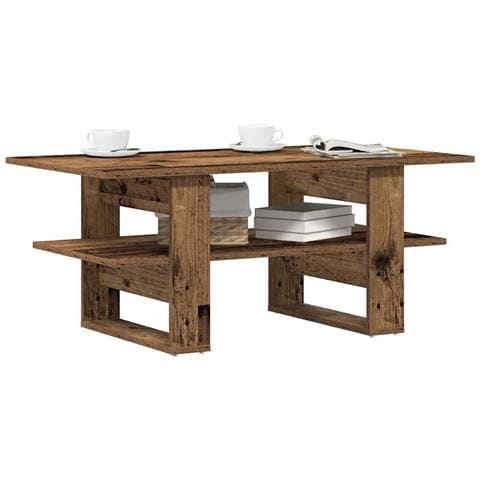 Tavolino Da Salotto Legno Antico 102x55x42 Cm Legno Multistrato - Foto 1