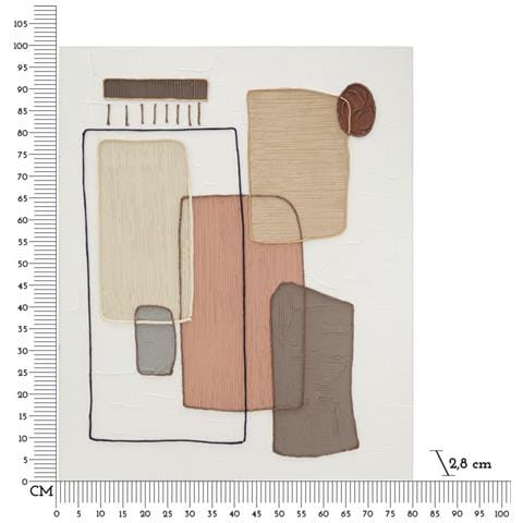 Stampa Su Tela Geometrico 23 - Multicolore - Legno - 80x2,8x100 Cm - Foto 6