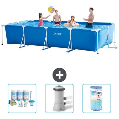 Piscina Fuori Terra - Rettangolo - 450x220x84 Cm - Blu - Include Accessori Coordinati A241 - Foto 1
