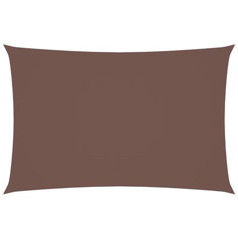 Parasole A Vela Oxford Rettangolare 2x5 M Marrone - Foto 1