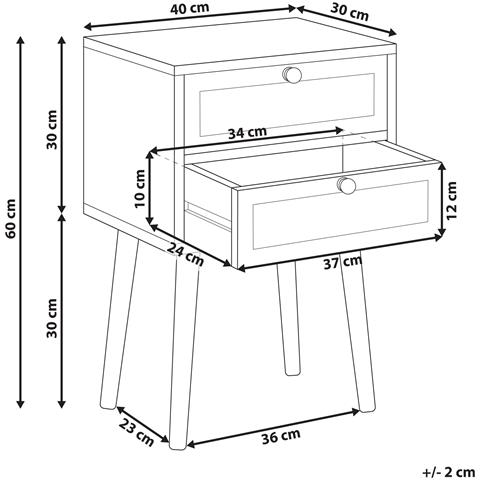 Comodino Butte Marrone Chiaro - Foto 7