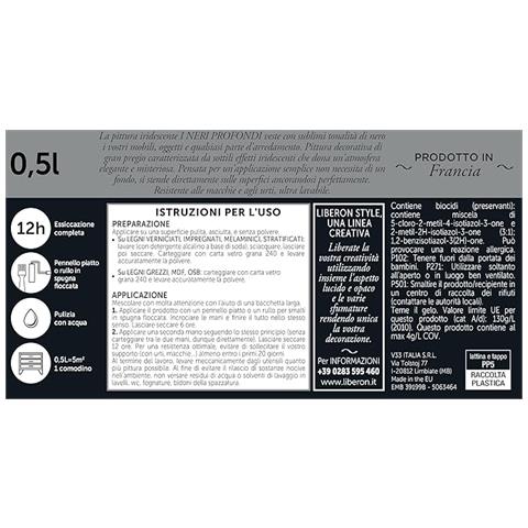 Pittura Iridescente I Neri Profondi Nuovo Nero Rosso Opaco 500ml - Foto 3