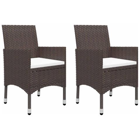 Set Mobili da Pranzo per Giardino 5 pz Marrone - Foto 2