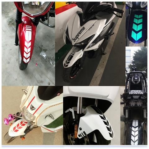 Set Di 2 Adesivi Personalizzati Per Parafango Moto - Design Unico E Riflettente Black - Foto 5