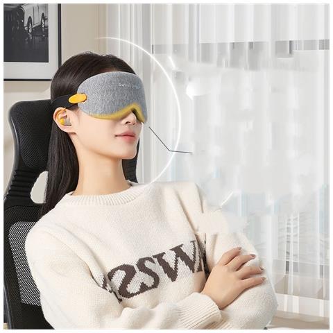 Mascherina Per Dormire 3d Con Riduzione Del Rumore E Forte Blocco Della Luce Per Viaggi E Riposini Lightgrey - Foto 4