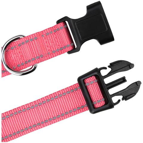 Tagme Collare Per Cani Piccoli Regolabile Riflettente In Nylon Rosa - Foto 2
