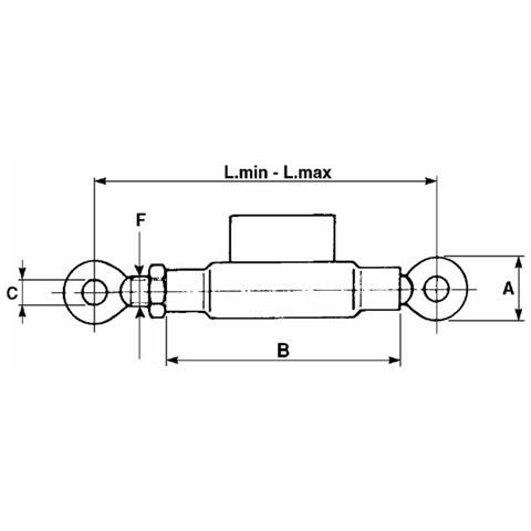 Manicotto Catena Stabilizzatrice M16x2 Con Tiranti A Testa Tonda - Foto 2