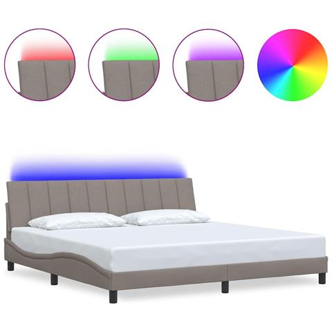 Giroletto senza Materasso Tortora 200x200 cm in Tessuto - Foto 1