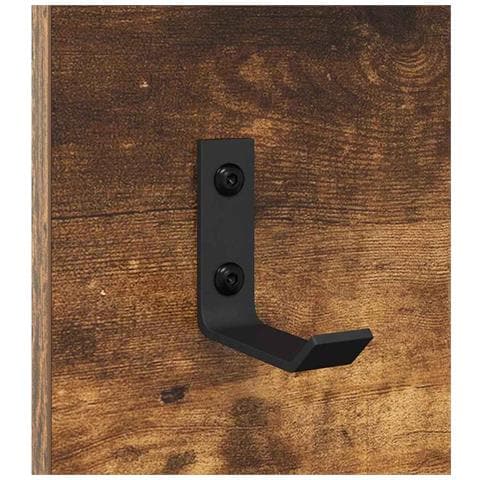 Appendiabiti a muro con lo scaffale Rovere fumo 70 x 10 x 90 cm - Foto 9