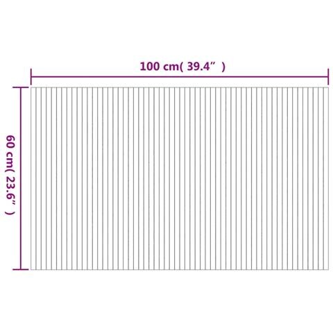 Tappeto Rettangolare Nero 60x100 cm in Bambù - Foto 8