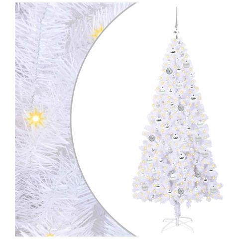 Albero di Natale artificiale Bianco 180 cm PVC e Acciaio - Foto 1