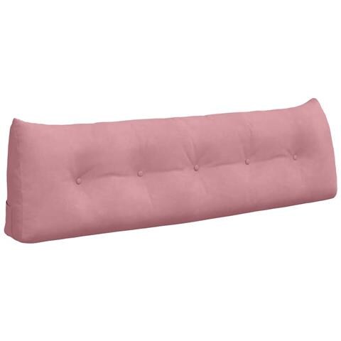 Cuscino per Schiena Rosa 160 x 24 x 50 cm Velluto - Foto 1