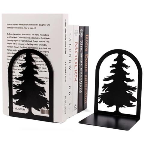 Coppia Di Reggilibri Da Scrivania A Forma Di L In Metallo - Separatori Decorativi Per Libri - Foto 2
