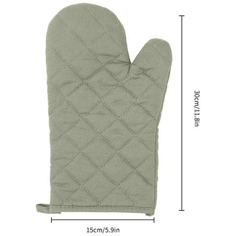 Set Di Guanti Da Forno E Presine In Cotone - Guanti Da Forno Resistenti Al Calore, Set Da 4 Pezzi Green - Foto 5