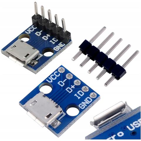 Gniazdo Micro Usb 5 Pin - Alta Qualità, Montaggio Su Pcb | Dimensioni Compatte | Progetti Elettronici, Caricatori, Diy - Foto 1