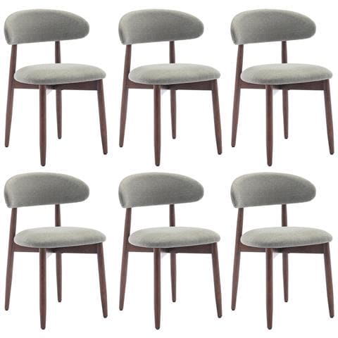 Set da 6 sedie da pranzo, robuste ed eleganti, in stile minimalista scandinavo, ideali per sala da pranzo e cucina, colore verde - Foto 1