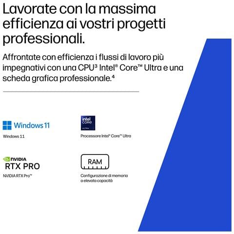 DK1L1ET laptop Copilot+ PC Intel Core Ultra 7 356H 40,6 cm (16") WUXGA 32 GB DDR5-SDRAM 1 TB SSD NVIDIA RTX PRO 1000 Blackwell Wi-Fi 7 (802.11be) Windows 11 Pro AI Workstation, AI PC Argento - Foto 2