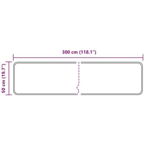Runner Tappeto MARSA Nero 50 x 300 cm Poliestere e PVC - Foto 7