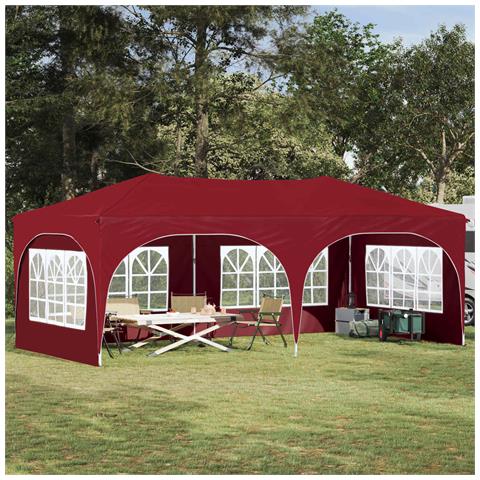 Tenda per feste a pop-up 575 x 288 x 245 cm Borgogna - Foto 2