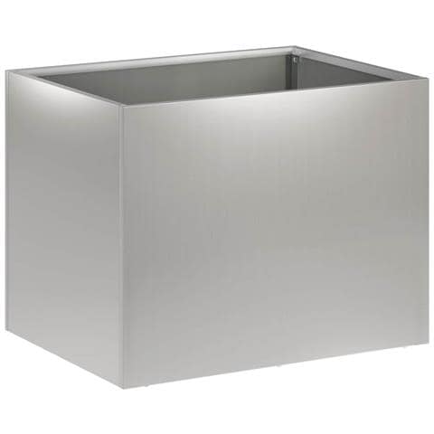 Vaso da giardino Argento 40 x 30 x 30 cm Acciaio zincato - Foto 1