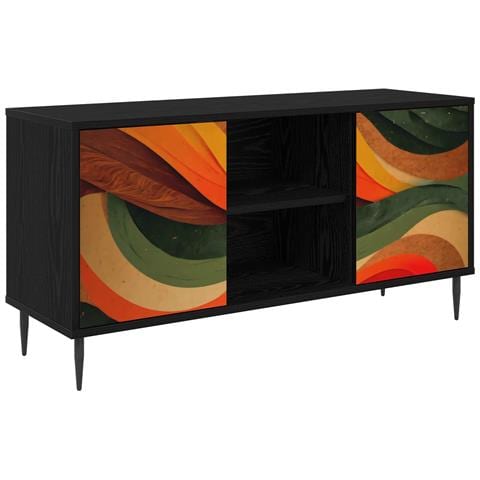 Mobile TV BONN 102 x 33 x 51 cm Rovere Nero - Foto 1