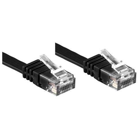 ICOC U6EB-FL-200BK - Cavo di rete Patch piatto in Rame Cat. 6 Nero UTP 20 mt - Foto 2