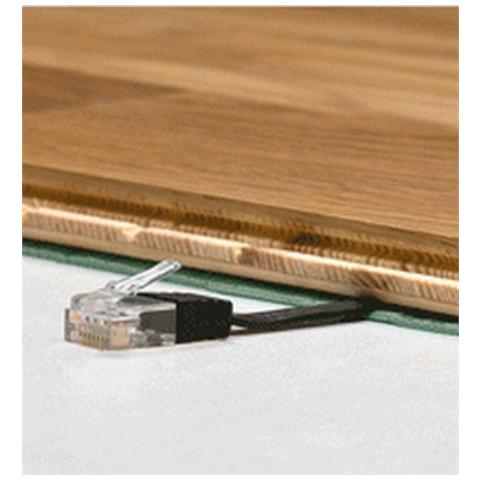 ICOC U6EB-FL-200BK - Cavo di rete Patch piatto in Rame Cat. 6 Nero UTP 20 mt - Foto 4