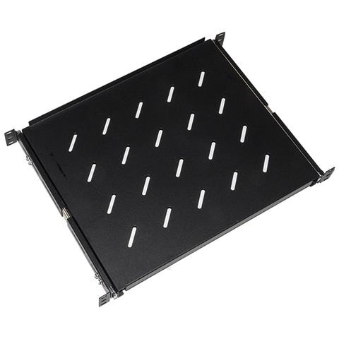 Ripiano Universale per Armadio Rack Estraibile su Binari Colore Nero - Foto 4