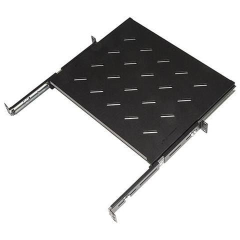 Ripiano Universale per Armadio Rack Estraibile su Binari Colore Nero - Foto 1