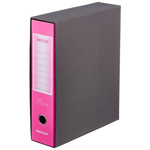 Registratore protocollo dorso 8 cm formato utile 23 x 33 cm colore Rosa fluo confezione da 12 pezzi - Foto 1