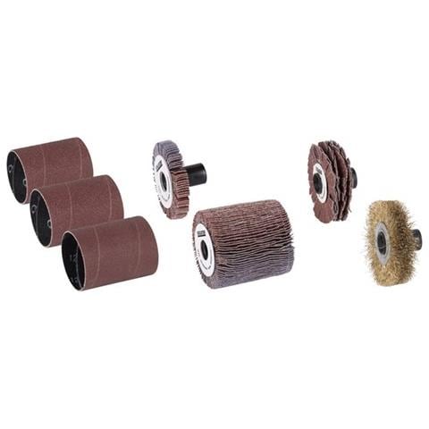Set 7 Pz Accessori Levigatrice Spazzolatrice A Rullo Satinatrice Rusticatrice - Foto 1