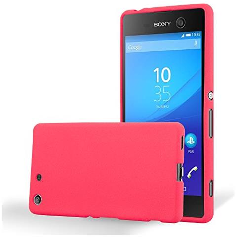 Custodia Compatibile Con Sony Xperia M5 In Frost Rosso - Coperchio Protettivo In Silicone Tpu Flessibile - Foto 1