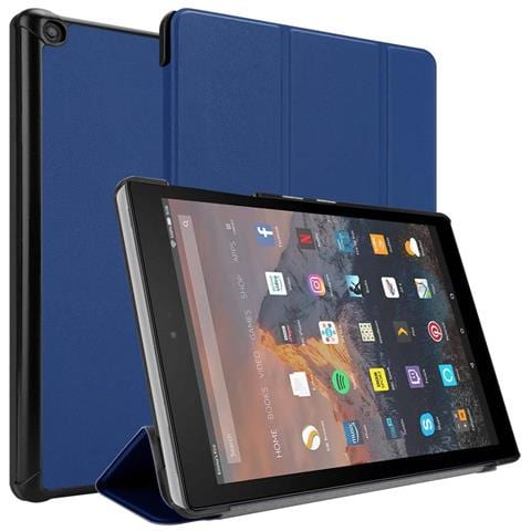 Cadorabo Custodia Per Tablet Compatibile Con Kindlefire Hd 10 2017 (7. Gen.) In Blu Scuro Jersey - Coperchio Protettiva Ultra Sottile Con Funzione Auto Wake Up E Stand - Foto 10