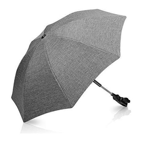 Carrozzina Ombrellone Universal Uv Ombrellone Per Passeggini E Buggy Clip Su Passeggino Ombrello Passeggino Sun Ombrellone Con Morsetto Di Fissaggio Regolabili Grigio Il 73 Cm Diametro - Foto 1