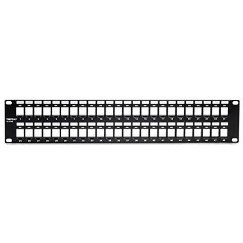 48-port Blank Keystone 2u Hd Patch Panel Tc-kp48 Cat 5 5e 6 6a 2u 19 Pollici Rackmount Ready Hd Keystone Rete Patch Panel Consigliato Con Tc-k25c6 Tc-k50c6 Cat6 Keystone Jacks - Foto 2