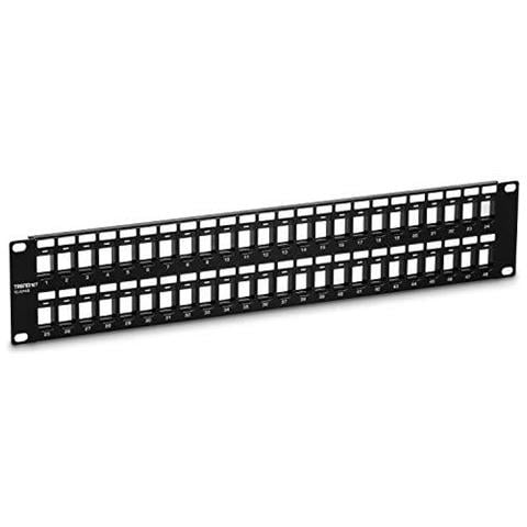 48-port Blank Keystone 2u Hd Patch Panel Tc-kp48 Cat 5 5e 6 6a 2u 19 Pollici Rackmount Ready Hd Keystone Rete Patch Panel Consigliato Con Tc-k25c6 Tc-k50c6 Cat6 Keystone Jacks - Foto 1