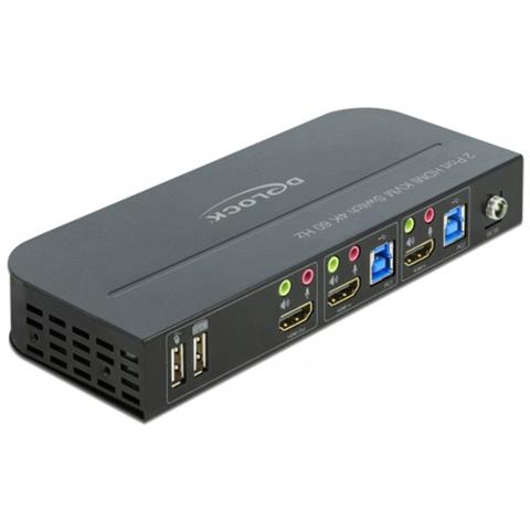 Switch Hdmi Kvm 4k 60 Hz con USB 3.0 e audio Kvm audio interruttore USB 2 X Kvm audio USB 1 Lokaler Benutzer Desktop - Foto 2