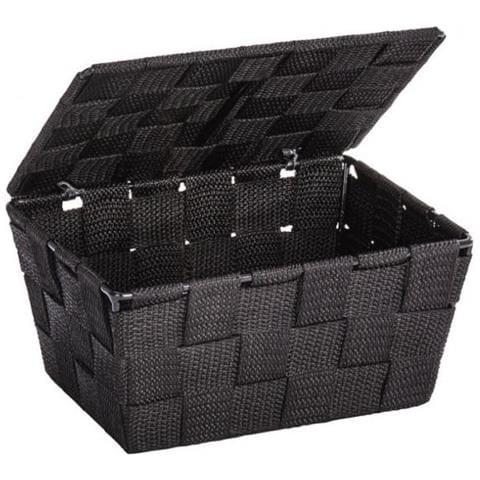 Cestino Portaoggetti Adria 19 X 10 X 14 Cm Polipropilene Nero - Foto 1