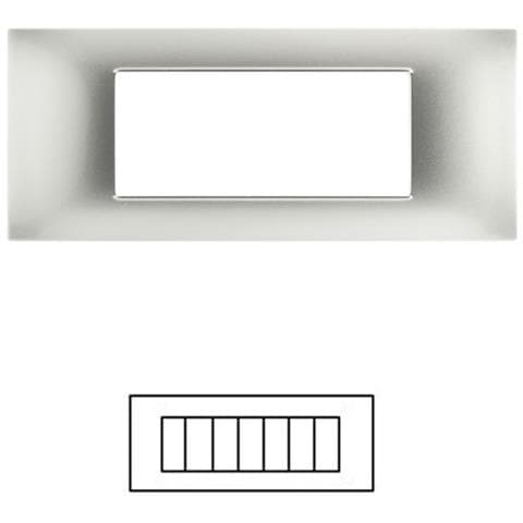 Placca 2 3 4 7 Posti Silver Vimar Plana Compatibile - Foto 1