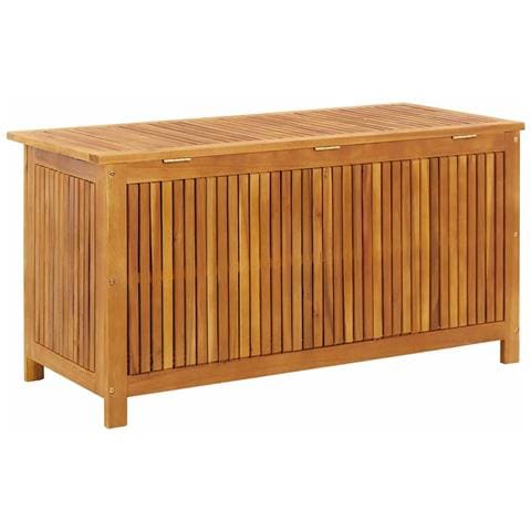 Baule Da Giardino 113x50x58 Cm In Legno Massello Di Acacia - Foto 2