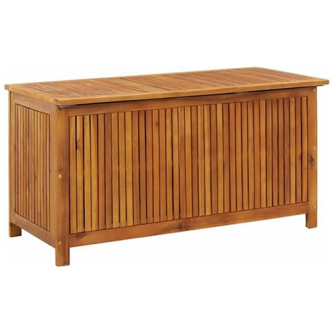 Baule Da Giardino 113x50x58 Cm In Legno Massello Di Acacia - Foto 1